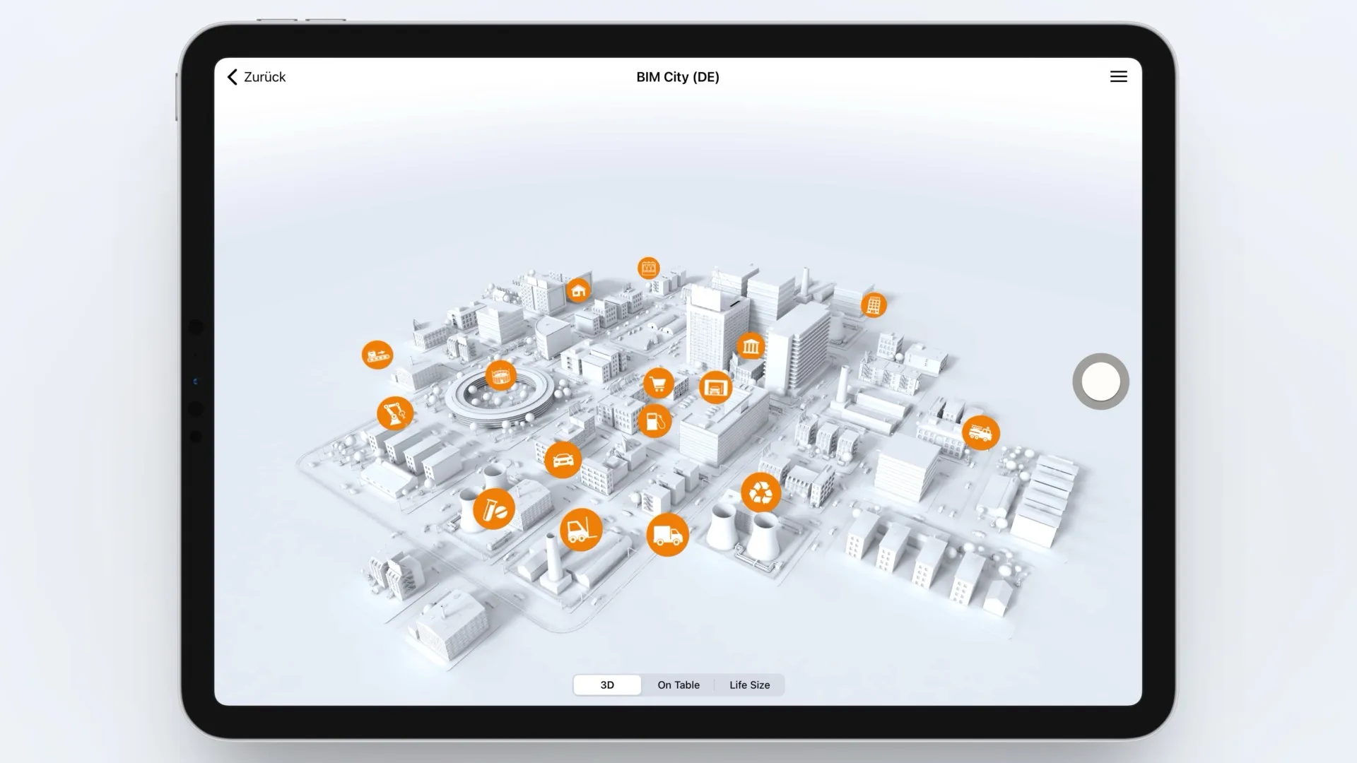BIM City: 3D city view with applications for high-speed doors by industry